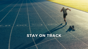 STAY ON TRACK- WITH HEADLINE
